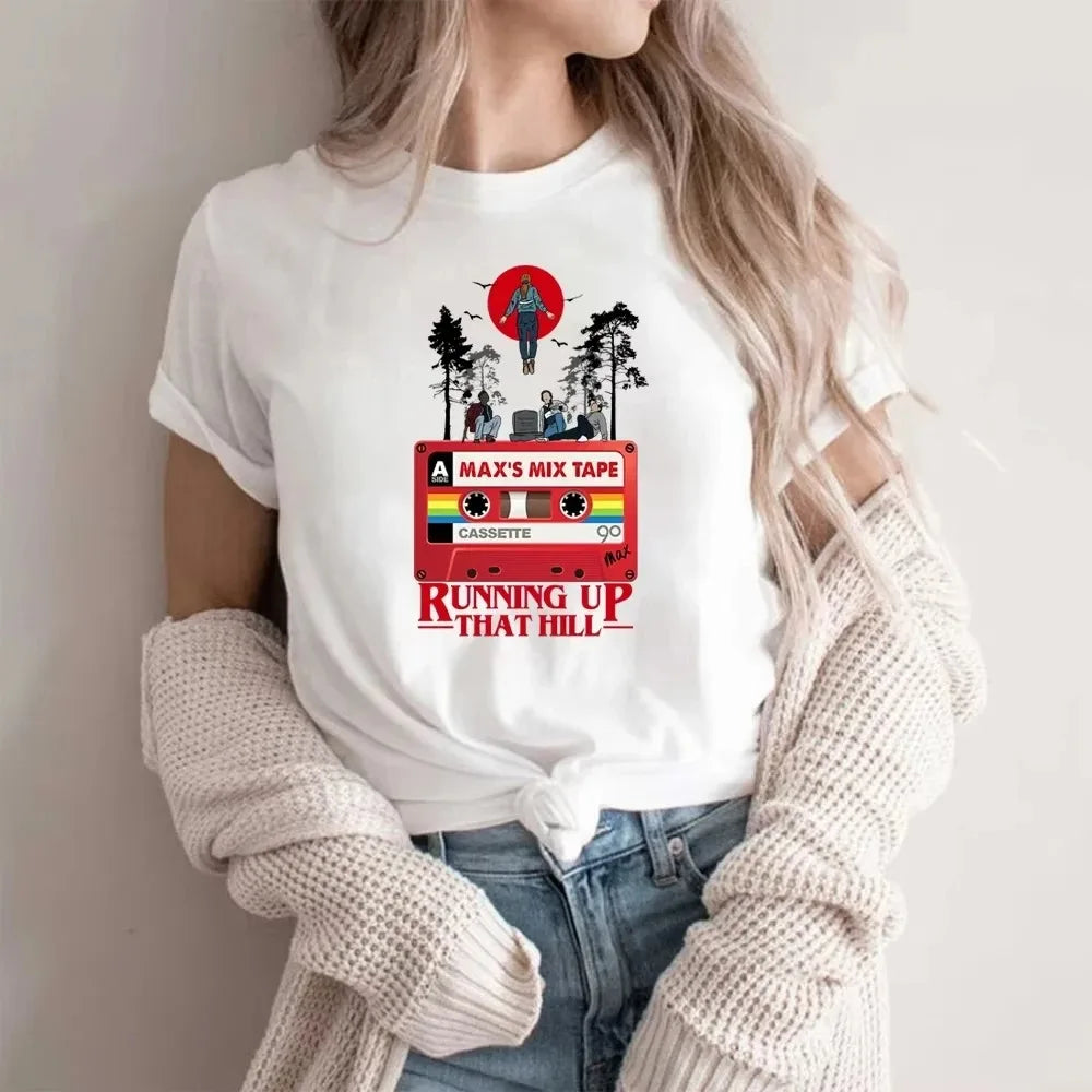 Fashion Y2K Japanese Anime Pattern T-shirt Cute Casual T-shirt Hip-hop Harajuku Top Star Girl Street Wear Graphic T Shirts Y2K